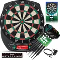 KESSER® Elektronische Dartscheibe Profi Set - E Dartboard mit 15 Dartpfeile + 35 Pro Flights 100 Pfeilspitzen + Zubehör Dart für 1 bis 8 Spieler