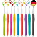 Häkelnadel, 9 Stück Häkelnadel Set Mit Ergonomischem Softgriff Für Unv