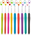 Häkelnadel, 9 Stück Häkelnadel Set Mit Ergonomischem Softgriff