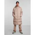 pieces Steppmantel PCBEE NEW LONG PUFFER JACKET NOOS BC Kunstfaser braun M (38)
