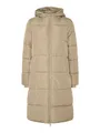 PIECES Damen Pcbee New Long Puffer Jacket Bc, Silver Mink, M