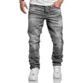 Amaci&Sons Straight-Jeans WICHITA Jeans Regular Slim grau W36/L34