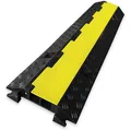 Floordirekt Kabelbrücke Peak, 2 Kanal, 98 cm x 24 cm, überfahrbar, schwarz/gelb, Gummi