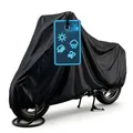 Motorrad Abdeckplane All Weather S, 100% wasserdichte Outdoor Motorrad Plane, Vespa Abdeckplane Ganz-Jahres-Schutz Zubehör Plane schwarz 185x90x110 cm