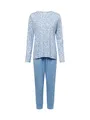Mey Schlafanzug Damen Baumwolle blau gemustert, 46 779690-0001-00460