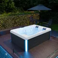 Tronitechnik Outdoor Whirlpool Spa ELBA Außen Whirlpool weiß 210cm x 150cm mit Heizung, Hydromassage, Bluetooth und Farblichtherapie