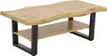 Couchtisch HELA "GABRIEL", braun (wildeiche, schwarz, schwarz, wildeiche), B/H/T: 110cm x 42cm x 60cm, Tische, Couchtisch, Ablageboden; Baumkantenoptik; U-Gestell, Topseller