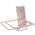 EAZY CASE Handykette kompatibel mit iPhone 6 / 6s Handyhülle mit Umhängeband, Handykordel mit Schutzhülle, Silikonhülle, Hülle mit Band, Stylische Kette für Smartphones, Rosé-Gold