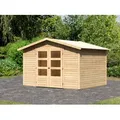 Gartenhaus KARIBU "Carlberg 5", beige (naturbelassen), ohne Fußboden, ohne Dacheindeckung, Gartenhäuser, naturbelassen oder anthrazit