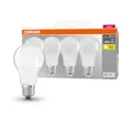 OSRAM 4er Pack LED Leuchtmittel Birne E27 2700K warmweiß 11W 1055lm Ø 60 mm