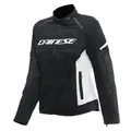 Dainese - Air Frame 3 Tex Jacket Wmn, Sommermotorradjacke aus Stoff, mit winddichtem Futter, für Damen, Schwarz/Weiß, 48