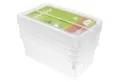 Aufbewahrungsbox 5,6L 4er Set transparent stapelbar 33x19,5x12cm