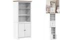 Bücherregal BODO Weiß Und Braun 80x40x172 Cm Massivholz Kiefer