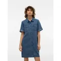 Vero Moda Jeanskleid VMJENNIE SS SHORT DENIM DRESS NOOS blau S (36)