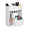 Nischenregal Rollwagen Allzweckwagen Beistellwagen Rollcontainer Rollregal weiß