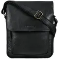 STILORD Schultertasche "Ragnar" Kleine Umhängetasche Herren Leder schwarz