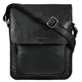 STILORD 'Ragnar' Kleine Umhängetasche Herren Leder Herrenhandtasche zum Umhängen Schultertasche Männer Tablet Tasche Messenger Bag Tasche klein Echtleder, Farbe:schwarz