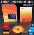 Microsoft Office Professional 2010 Vollversion Box + CD Deutsch Zweitnutzung OVP