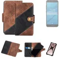 Handy Hülle für Fairphone Fairphone 3 Wallet Case Cover Smartphone Braun