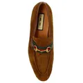 GUCCI Web Corduroy 41 Loafer mit markante grün-rot-grüne „Web“-Streifen-Detail braun
