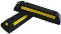 2 Radstopper 55 x 15 x 10 cm / Parkplatzbegrenzung Einparkhilfe Reflektoren Set Hartgummi