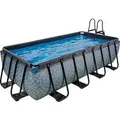 EXIT Stone Pool Grau 400x200x100cm m. Sandfilterpumpe