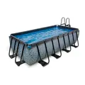 EXIT Stone Pool 400x200x100cm mit Sandfilterpumpe grau 30174200