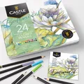 Castle Arts Themed 24 Buntstiftsets in Blechdose, perfekte Farben für 'Botani...