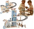 Little Dutch Holzgarage Parkhaus Spielzeug Kinder mit Autos Tankstelle