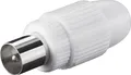 Koax-Stecker mit Schraubbefestigung schraubbarer Koax-Stecker aus Kunststoff