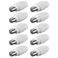 10x Koax Stecker TV SAT Koaxial Antennenstecker Kupplung Schraubbefestigung