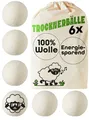 6 Trocknerbälle für Wäschetrockner Öko Schafwolle Wasch Ball Wolle Wool Dryer