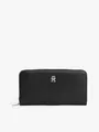 Tommy Hilfiger Th Icon Lrg Za Geldbörsen für Damen, Schwarz, Einheitsgröße
