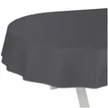 ANRO Tischdecke Wachstuchtischdecke abwaschbar UNI auch als Gartentischdecke (Einzelstück 1-tlg), wasserabweisend pflegeleicht Textil-Optik Anthrazit Oval 200x140cm schwarz Oval | 140 cm x 200 cm