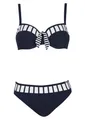 Sunflair Bikini Damen Bikini Set - mit Schalen und große Cups - mit Bügeln und verstellbaren Träger - traditioneller klassischer Stil mit Streifen