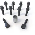 H&R 10x Kugelbundschraube M14x1,5x47mm SW17 Radius 13mm Radschraube schwarz  B1454703SET