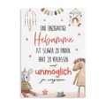 Nastami Dankeskarte HEBAMME eine einzigartige Hebamme Postkarte Geschenk