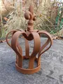 Kleinere, sehr stabile Dekokrone Gartenkrone massiv Rost 14 cm hoch