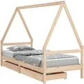 vidaXL Kinderbett mit Schubladen 90x190 cm Massivholz Kiefer 834477