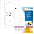 HERMA 4460 CD-Etiketten Maxi A4 116mm 200 Stück blickdicht Papier matt weiß