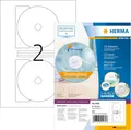 HERMA 4460 CD DVD Etiketten inkl. Zentrierhilfe blickdicht, 100 Blatt, Ø 116 mm 