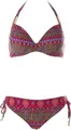 Heine Damen Bügel Bikini Ethno Look (42B, Braun Pink)