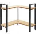 Wenko Küchen-eckregal Lou, Für Mehr Stauraum Auf Der Arbeitsfläche, Schwarz, Metall Schwarz, Bambus Braun