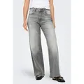 ONLY High-waist-Jeans ONLMADISON BLUSH HW WID DNM REA0938 NOOS grau XS (34)