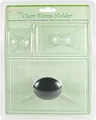 JEJE 9.004 Transparenter Stempelhalter, synthetisches Material, 22 x 17,4 x 3,2 cm, transparent