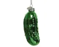 Kaemingk Christbaumschmuck, Christbaumschmuck Glas Weihnachtsgurke 8.5cm grün