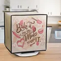 kwmobile Hülle kompatibel mit Thermomix TM5 / TM6 - Küchenmaschine Abdeckhaube - in Dunkelbraun Beige Pink Backleidenschaft