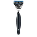 MÜHLE Nassrasierer - Kosmo Serie - kompatibel mit Gillette-Klingen - Edelharz schwarz