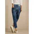 Slim-fit-Jeans STREET ONE, Damen, Gr. 26, Länge 26, blau (mid blau used wash), Jeans, 78% Baumwolle, 20% Polyester, 2% Elasthan, unifarben, casual, normal, Jeans, aus Baumwolle mit Stretchanteil, Topseller