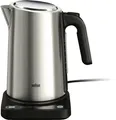 Wasserkocher Edelstahl 1,7L 2200W 5 Stufen Warmhaltefunktion Schwarz